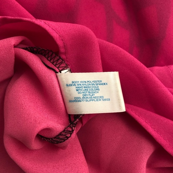 L’Amour Nanette Lepore pink and black owl blouse L - Picture 6 of 8